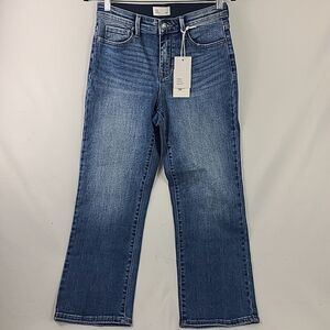 The Fine Print Jeans Women's 28P Petite Blue Loose Wide Leg Denim NEW $80